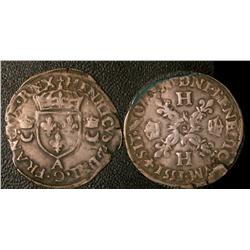 Douzain aux croissants 1551 Fine or better.