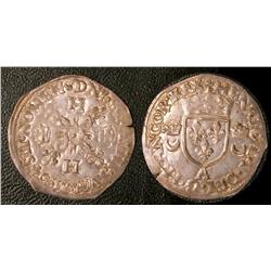 Douzain aux croissants 1550 VF-EF or better