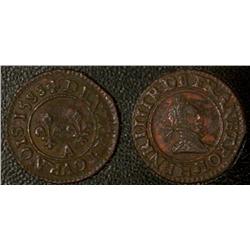 Denier tournois Paris 1588  EF+