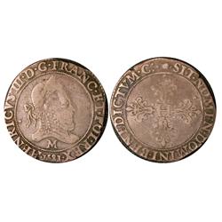 Franc d' argent Toulouse 1581  Fine+