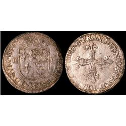 Quart d'écu du Béarn Morlaas 1596  F-VF or better