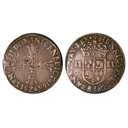 Quart d'écu du Dauphine Grenoble 1604  VF