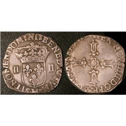 Quart d'écu 2sd type F-VF