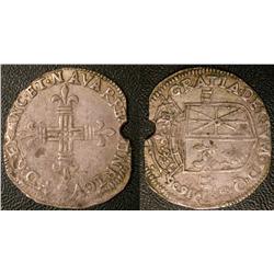 Quart d'écu de Navarre St Palais 1606  VF