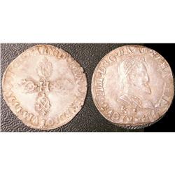 Demi franc Bordeaux 1595  EF or better