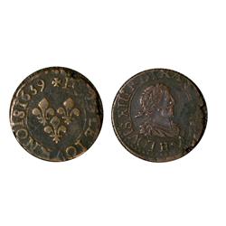 Double tournois 11eme type la Rochelle 1639  VF