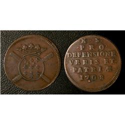  10 sols Siège de Lille  1708 F+