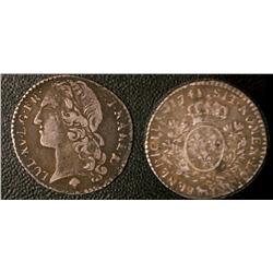 1/10 ecu au bandeau du bearn  1741  F-VF