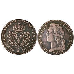 1/5 ecu au bandeau 1771 Besancon  F-VF