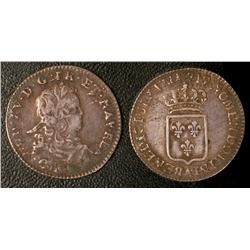 1/6 ecu de France 1711  F-VF