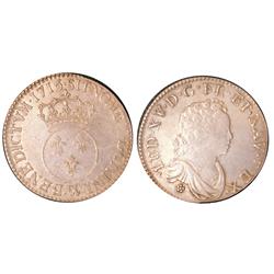 1/2 ecu vertugadin 1716 Lille  VF or better, lightly cleaned.