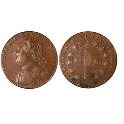 Sol constitutionnel D Lyon, 1792 EF+ or better