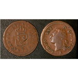 Liard dit à l'écu 1791 Fine