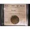 Image 1 : 1861 N.S. ½¢  ICCS MS60BN.