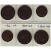 Image 1 : N.B. 1861 ½¢, 1861 & 1864 1¢.  Lot of 3 coins VG to VF.
