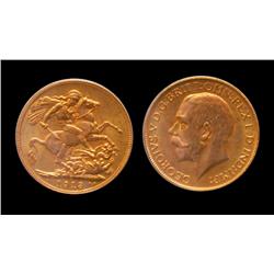 1913c Gold Sov PCGS MS63. Scarce this nice. Fully struck with full original lustre.  Excellent field