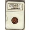 Image 1 : ERROR COIN.  1¢ Stuck on split PL with reverse Indent NGC MS64