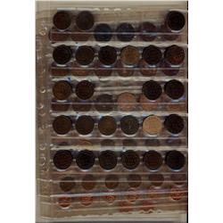 1858 to date 1¢.  Lot of 153 coins.  VG to PL's.  1858 to 1930 average VF and 1962 to date average P