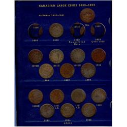 1859 - 1920 1¢ Set. Comes in Whitman holder, missing 1858 and both 1859's varieties.  45 pcs some cl