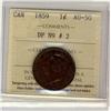 Image 1 : 1859 1¢ DP N9 #2 ICCS AU50.