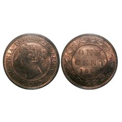 1859 DP#2 1¢ ICCS MS64 Red.  Wow! Wow! An amazing Victoria Large cent.   Excellent strike with clean