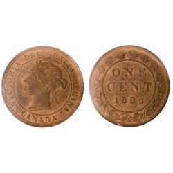 1886 Obverse 1 (CH/C1A) 1¢ ICCS MS63 Red Brown