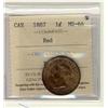 Image 1 : 1887 1¢ ICCS MS64 Red