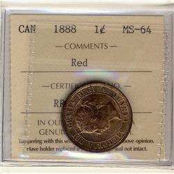1888 1¢ ICCS MS64 Red
