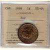 Image 1 : 1888 1¢ ICCS MS64 Red