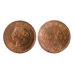 1888 1¢ Re punched middle 8 ICCS MS65RD.  Gem 95% red.