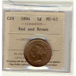 1894 1¢ ICCS MS63 RB