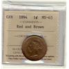 Image 1 : 1894 1¢ ICCS MS63 RB