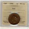 Image 1 : 1896 1¢ ICCS MS64. 75% red with light golden to green tint.