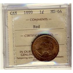 1899 1¢ ICCS MS64 Red