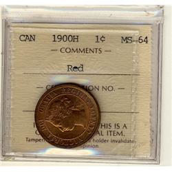 1900H 1¢ ICCS MS64 Red