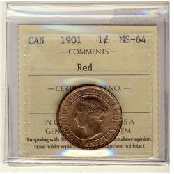 1901 1¢ ICCS MS64 Red