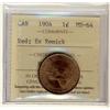 Image 1 : 1904 1¢ ICCS MS64 Red EX Remick