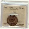 Image 1 : 1910 1¢ ICCS MS64 Red