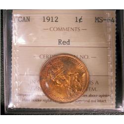 1912 1¢ ICCS MS64 Red