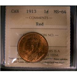 1913 1¢ ICCS MS64 Red