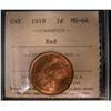 Image 1 : 1918 1¢ ICCS MS64 Red