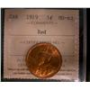 Image 1 : 1919 1¢ ICCS MS63 Red