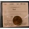 Image 1 : 1930 1¢ ICCS MS64  Red.  Excellent strike with clean fields and great surfaces. 