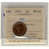 Image 1 : 1931 1¢ ICCS MS64 Red.  Scarce.
