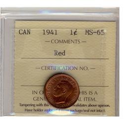 1941 1¢ ICCS MS65 Red