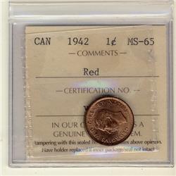 1942 1¢ ICCS MS65 Red