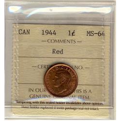 1944 1¢ ICCS MS64 Red