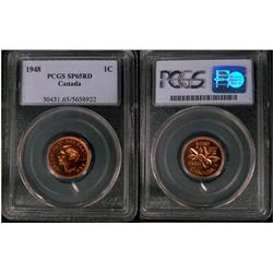 1948 1¢ PCGS SP65RD.  Gem example.