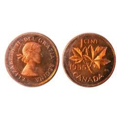 1955 1¢ SF ICCS PL66 Ultra Heavy Cameo.