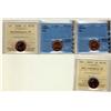 Image 1 : 1960,1963 1¢ both CCCS MS65 Red, and 2000W, 2001P both ICCS MS66 Red Numismatic BU.  Lot of 4 coins.